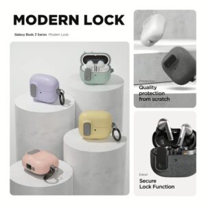 VRS รุ่น Modern Lock - เคส Galaxy Buds 3/ 3 Pro - สี Metal Black
