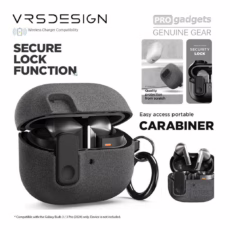 VRS รุ่น Modern Lock - เคส Galaxy Buds 3/ 3 Pro - สี Metal Black