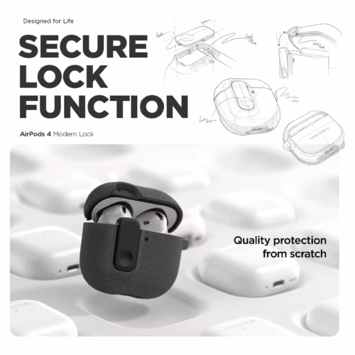 VRS รุ่น Modern Lock - เคส Airpods 4 - สี Coral/Capri