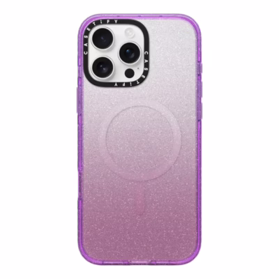 Casetify รุ่น Impact Case with Magnetic - เคส iPhone 16 Pro Max - สี Glitter Purple
