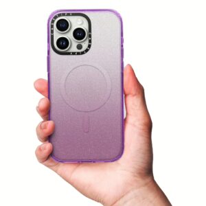 Casetify รุ่น Impact Case with Magnetic - เคส iPhone 16 Pro Max - สี Glitter Purple