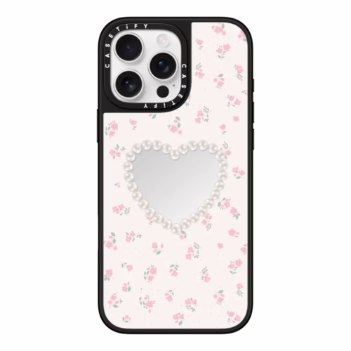 Casetify รุ่น Mirror Case with Magnetic - เคส iPhone 16 Pro Max - สี Pearly Heart