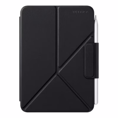 Pitaka รุ่น MagEZ Folio 2 - ฝาพับหน้าจอ iPad mini (7th/6th Gen) - สี Black/Grey