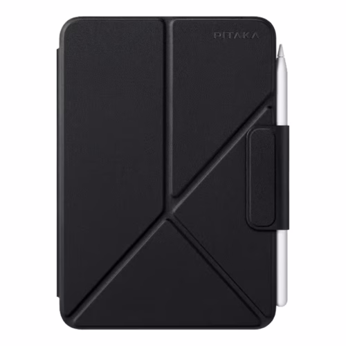 Pitaka รุ่น MagEZ Folio 2 - ฝาพับหน้าจอ iPad mini (7th/6th Gen) - สี Black/Grey