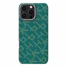 Pitaka รุ่น PTK Monogram (Tactile Woven) - เคส iPhone 16 Pro Max - สี Green/Gold
