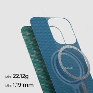 Pitaka รุ่น PTK Monogram (Tactile Woven) - เคส iPhone 16 Pro Max - สี Green/Gold