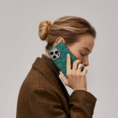 Pitaka รุ่น PTK Monogram (Tactile Woven) - เคส iPhone 16 Pro Max - สี Green/Gold