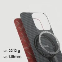 Pitaka รุ่น PTK Monogram (Tactile Woven) - เคส iPhone 16 Pro Max - สี Red/Gold