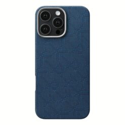 Pitaka รุ่น PTK Monogram (Tactile Woven) - เคส iPhone 16 Pro Max - สี Dark Blue