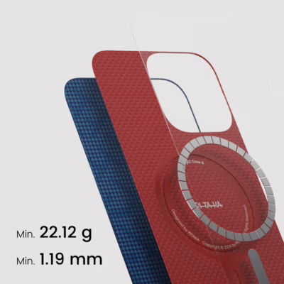 Pitaka รุ่น PTK Monogram (Tactile Woven) - เคส iPhone 16 Pro Max - สี Dark Blue