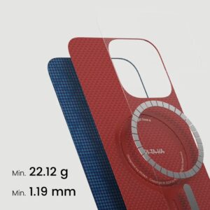 Pitaka รุ่น PTK Monogram (Tactile Woven) - เคส iPhone 16 Pro Max - สี Dark Blue