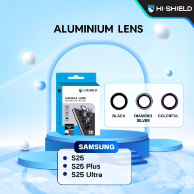 Hishield รุ่น Aluminium Lens - กระจกเลนส์กล้อง Galaxy S25 Ultra - Diamond Silver