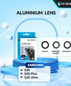Hishield รุ่น Aluminium Lens - กระจกเลนส์กล้อง Galaxy S25 Ultra - Diamond Silver
