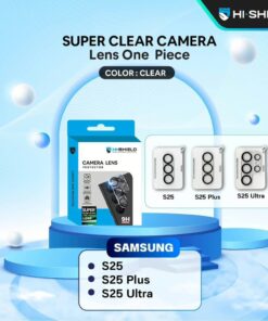 Hishield รุ่น Super Clear Real glass - กระจกเลนส์กล้อง Galaxy S25 Ultra - สี Clear