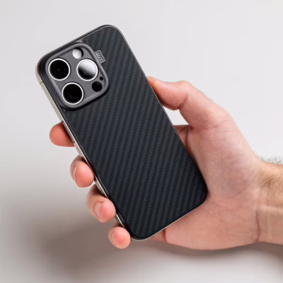 Suti รุ่น PhoneBack (Magsafe) - เคส iPhone 16 Pro - สี Carbon Fiber