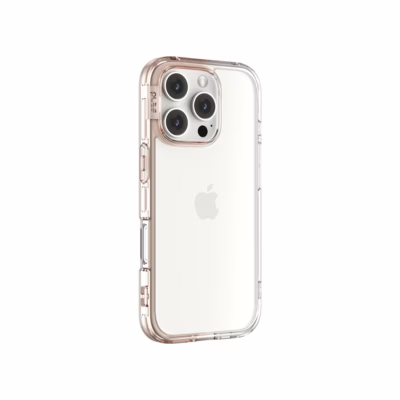 Ples รุ่น Lepi Air Layer TwoFace - เคส iPhone 16 Pro Max - สี Chestnut Pearl/Transparent