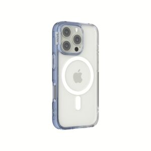 Ples รุ่น Lepi Air Layer TwoFace (Magnetic) - เคส iPhone 16 Pro - สี Cashmere Blue/Transparent