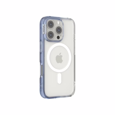 Ples รุ่น Lepi Air Layer TwoFace (Magnetic) - เคส iPhone 16 Pro Max - สี Cashmere Blue/Transparent