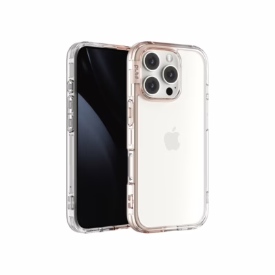 Ples รุ่น Lepi Air Layer TwoFace - เคส iPhone 16 Pro Max - สี Chestnut Pearl/Transparent