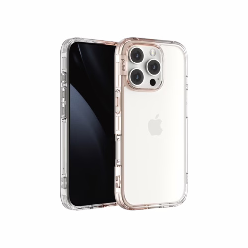 Ples รุ่น Lepi Air Layer TwoFace - เคส iPhone 16 Pro - สี Chestnut Pearl/Transparent