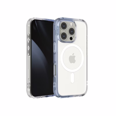 Ples รุ่น Lepi Air Layer TwoFace (Magnetic) - เคส iPhone 16 Pro Max - สี Cashmere Blue/Transparent