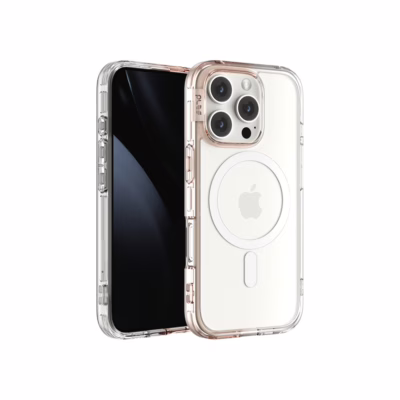 Ples รุ่น Lepi Air Layer TwoFace (Magnetic) - เคส iPhone 16 Pro Max - สี Chestnut Pearl/Transparent