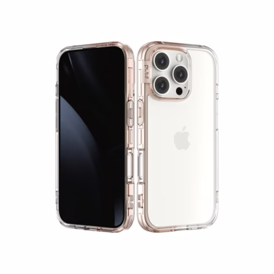 Ples รุ่น Lepi Air Layer TwoFace - เคส iPhone 16 Pro Max - สี Chestnut Pearl/Transparent