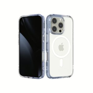 Ples รุ่น Lepi Air Layer TwoFace (Magnetic) - เคส iPhone 16 Pro - สี Cashmere Blue/Transparent