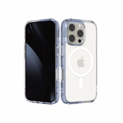 Ples รุ่น Lepi Air Layer TwoFace (Magnetic) - เคส iPhone 16 Pro Max - สี Cashmere Blue/Transparent