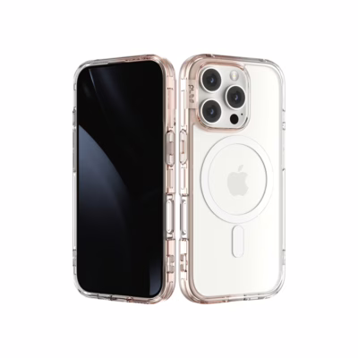 Ples รุ่น Lepi Air Layer TwoFace (Magnetic) - เคส iPhone 16 Pro Max - สี Chestnut Pearl/Transparent