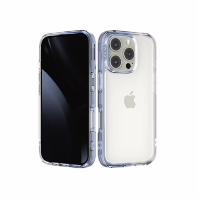 Ples รุ่น Lepi Air Layer TwoFace - เคส iPhone 16 Pro - สี Cashmere Blue/Transparent