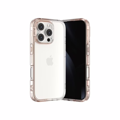 Ples รุ่น Lepi Air Layer TwoFace - เคส iPhone 16 Pro Max - สี Chestnut Pearl/Transparent
