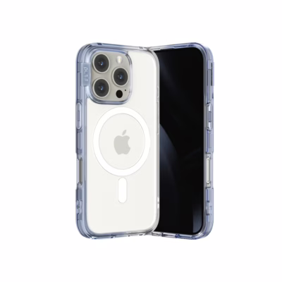 Ples รุ่น Lepi Air Layer TwoFace (Magnetic) - เคส iPhone 16 Pro Max - สี Cashmere Blue/Transparent