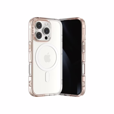 Ples รุ่น Lepi Air Layer TwoFace (Magnetic) - เคส iPhone 16 Pro Max - สี Chestnut Pearl/Transparent