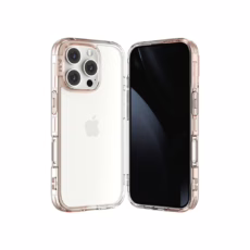 Ples รุ่น Lepi Air Layer TwoFace - เคส iPhone 16 Pro - สี Chestnut Pearl/Transparent