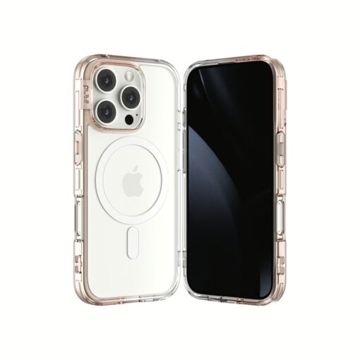 Ples รุ่น Lepi Air Layer TwoFace (Magnetic) - เคส iPhone 16 Pro Max - สี Chestnut Pearl/Transparent - Image 5