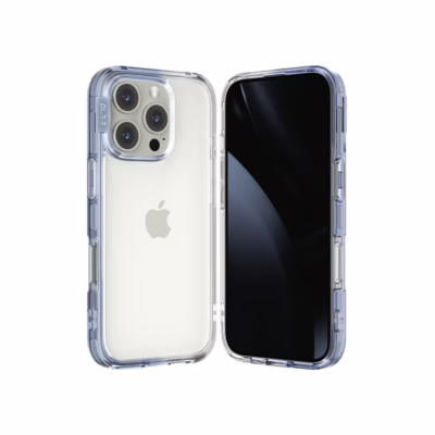 Ples รุ่น Lepi Air Layer TwoFace - เคส iPhone 16 Pro - สี Cashmere Blue/Transparent