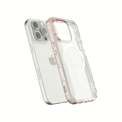 Ples รุ่น Lepi Air Layer TwoFace (Magnetic) - เคส iPhone 16 Pro Max - สี Chestnut Pearl/Transparent - Image 3