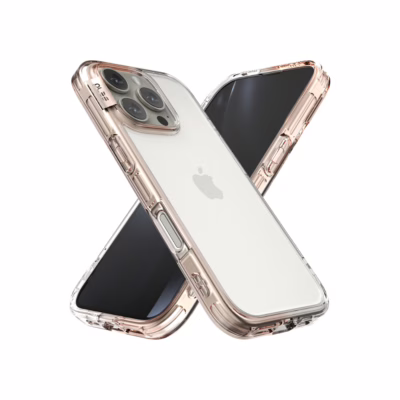 Ples รุ่น Lepi Air Layer TwoFace - เคส iPhone 16 Pro Max - สี Chestnut Pearl/Transparent