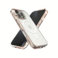 Ples รุ่น Lepi Air Layer TwoFace (Magnetic) - เคส iPhone 16 Pro - สี Chestnut Pearl/Transparent