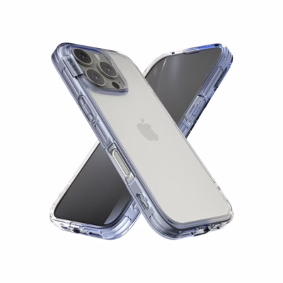 Ples รุ่น Lepi Air Layer TwoFace - เคส iPhone 16 Pro - สี Cashmere Blue/Transparent