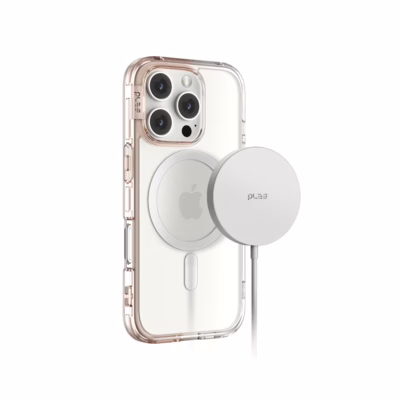 Ples รุ่น Lepi Air Layer TwoFace (Magnetic) - เคส iPhone 16 Pro Max - สี Chestnut Pearl/Transparent