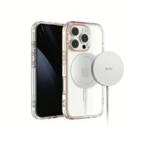 Ples รุ่น Lepi Air Layer TwoFace (Magnetic) - เคส iPhone 16 Pro - สี Chestnut Pearl/Transparent