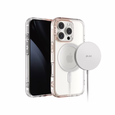 Ples รุ่น Lepi Air Layer TwoFace (Magnetic) - เคส iPhone 16 Pro Max - สี Chestnut Pearl/Transparent