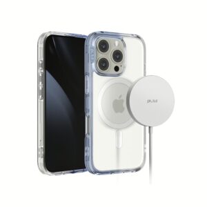 Ples รุ่น Lepi Air Layer TwoFace (Magnetic) - เคส iPhone 16 Pro - สี Cashmere Blue/Transparent