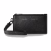 GRAMS(28) รุ่น 102 Zip Cardholder - กระเป๋าสตางค์ - สี Pebbled Black