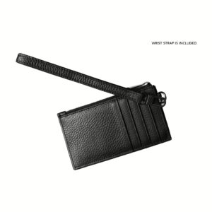 GRAMS(28) รุ่น 102 Zip Cardholder - กระเป๋าสตางค์ - สี Pebbled Black