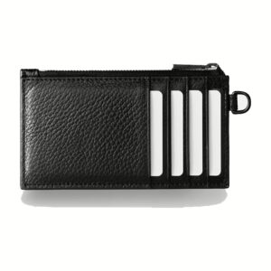 GRAMS(28) รุ่น 102 Zip Cardholder - กระเป๋าสตางค์ - สี Pebbled Black