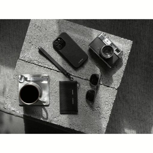 GRAMS(28) รุ่น 102 Zip Cardholder - กระเป๋าสตางค์ - สี Pebbled Black - Image 8
