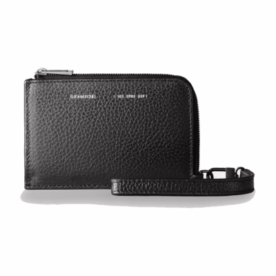 GRAMS(28) รุ่น 103 Zip Wallet - กระเป๋าสตางค์ - สี Pebbled Black